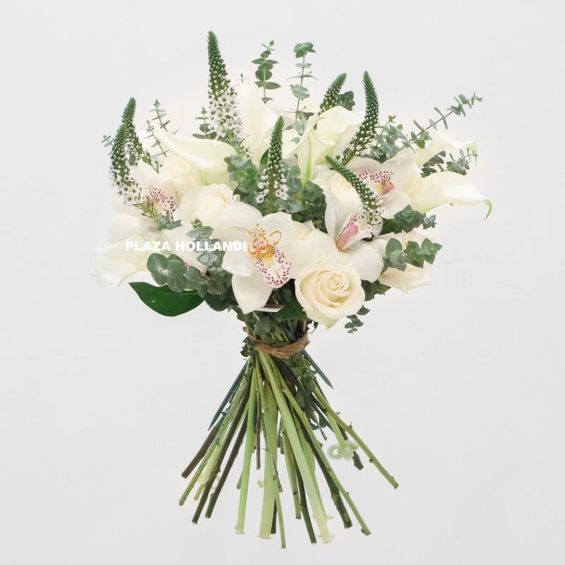 2 White and green flower bouquet
