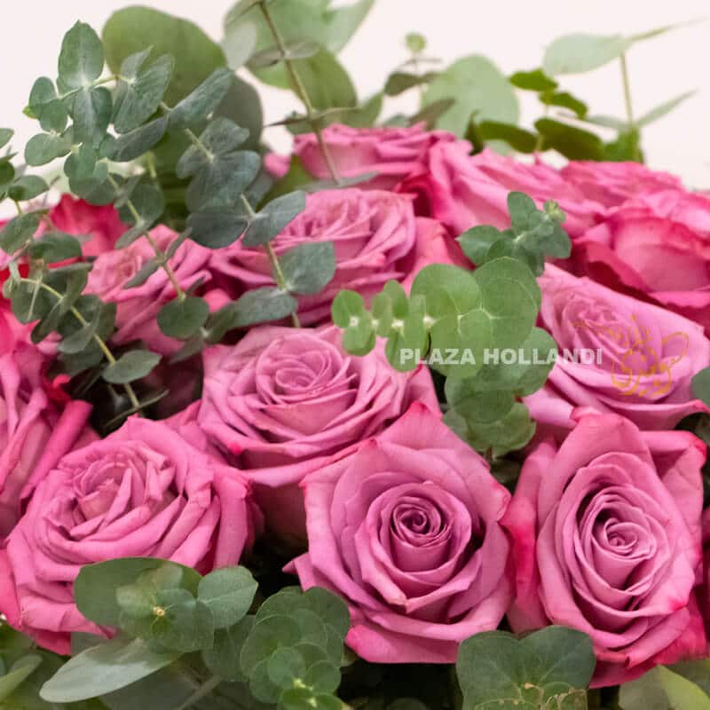 GV2 pink rose bouquet with eucalyptus