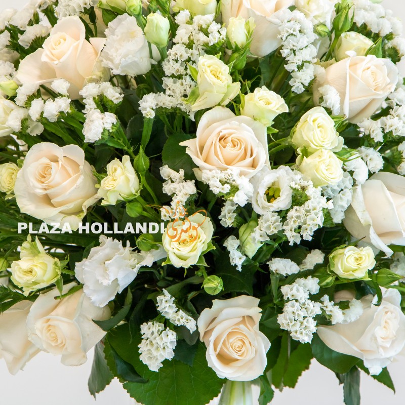 1.2 Close up of white flower arrangement