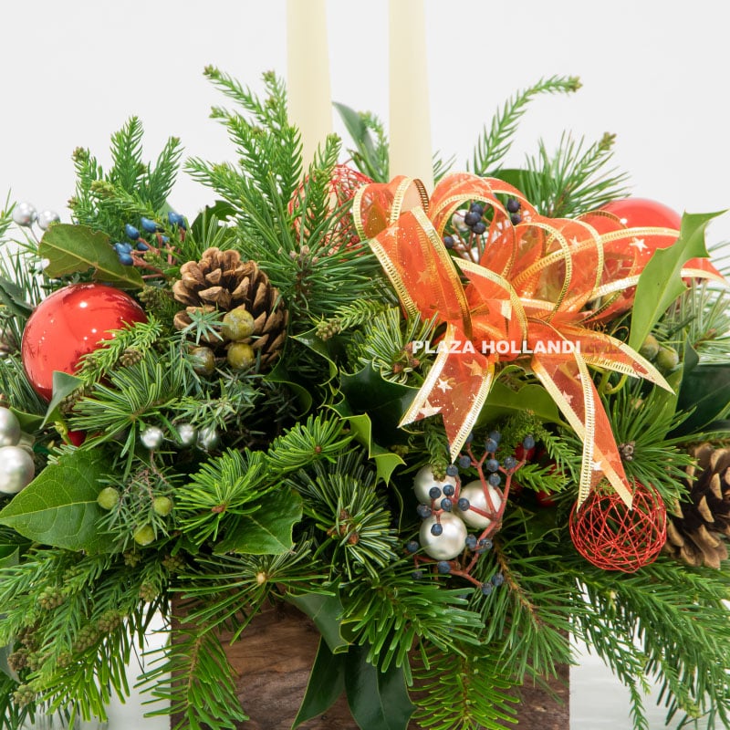 2 close up of festive flower arrangement