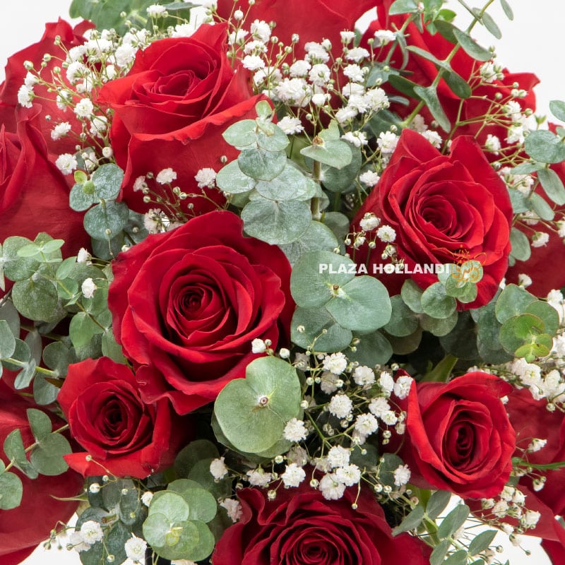 7.2 Close up of red and white flower arrangement